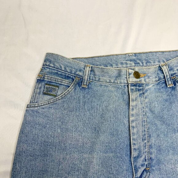 VTG 80s 90s Wrangler For Women High Waisted Mom Jeans Light Wash Blue Denim - Picture 2 of 9